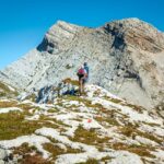 Aufstieg bei der Bergwanderung zur Seekofelhütte