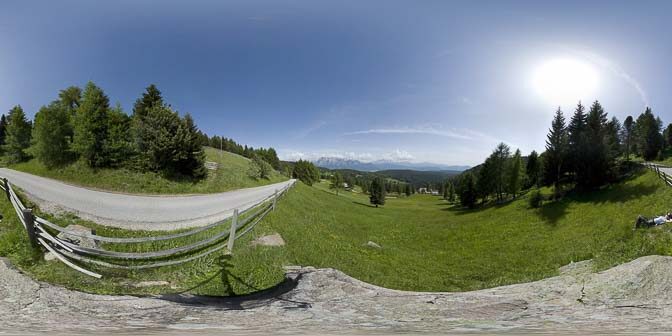 Ausblick von Pemmern (Ritten) zum Schlern