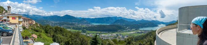 Straße nach Monte Lema: Ausblick nach Lugano und Luganer See