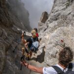 Abstieg vom Zigolade-Pass, Rosengartenrunde