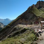 Der Rosengarten mit der Pederiva Hütte