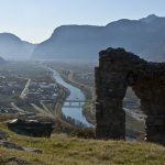 Blick über das Unterland von Südtirol Süden