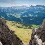 Ausblick Peitlerkofel, Dolomiten, Peitlerwiesen