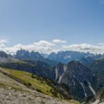 Drei Zinnen, Panoramaaufnahme, Tre Cime, Tre Cime di Lavaredo, Wildgrabenjochsteig