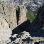 Beim Wandern in den Dolomiten