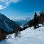 Panoramablick bei der Schneeschuhwanderung zur Seeberghütte im Sarntal