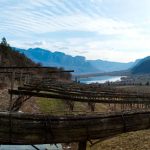 Der Kalterer See im Weinanbaugebiet Kaltern