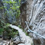 Seilsicherung im Burrone Klettersteig