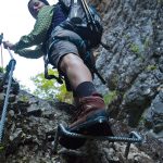 Über die Steigbügel im Burrone Klettersteig