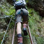 Klettern im Burrone Klettersteig