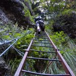 Über die Leitern im Burrone Klettersteig