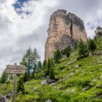 Berge, Cinque Torri, Felsen, Gegenlicht, Gegenlichtaufnahme, Gestein, Schatten, Schattenriss, Torre Grande