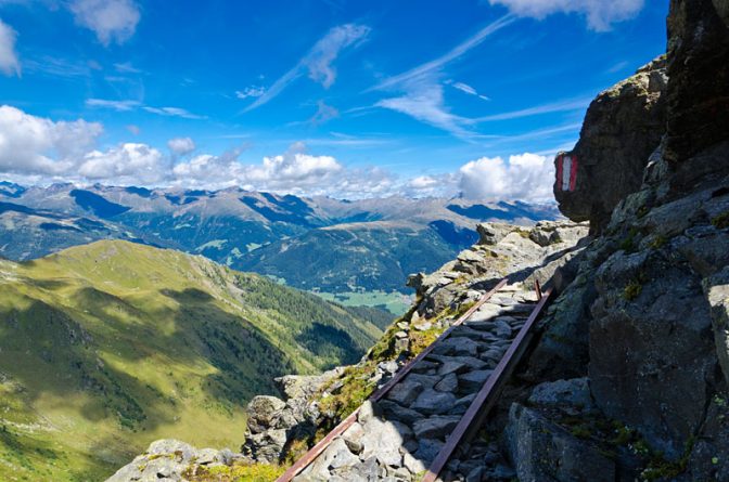 Die "Schlüsselstelle" am Karnischen Höhenweg