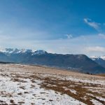 Bergpanorama Brenta Dolomiten von Romeno aus