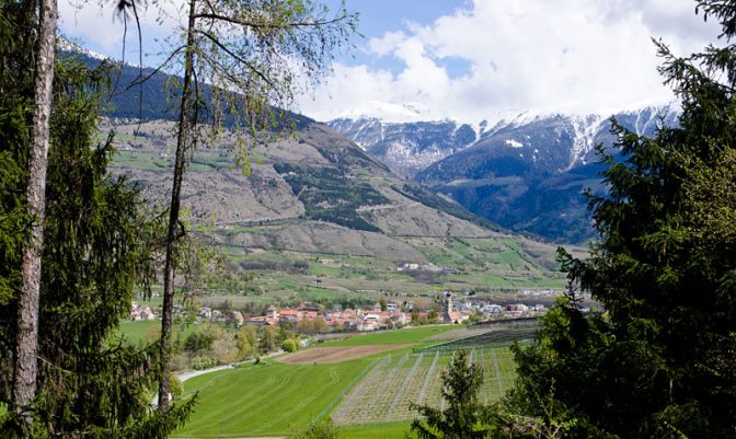 Die Stadt Glurns ist in Sichtweite