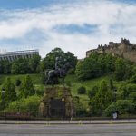 Schottland Edinburgh Queen Street mit Castle