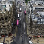 Blick auf die Princes Street Edinburgh vom Scott Monument