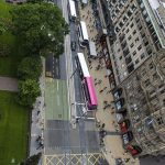 Blick auf die Princes Street Edinburgh vom Scott Monument