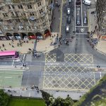 Blick auf die Princes Street Edinburgh vom Scott Monument