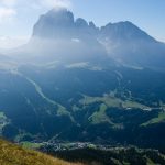 Langkofel und Plattkofel im Grödner Tal