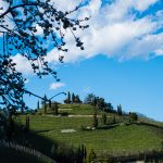 Sonnenuntergang im Frühling im Süden Südtirols