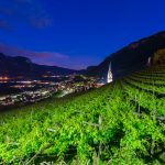 Kirchturm Tramin mit Sternenhimmel