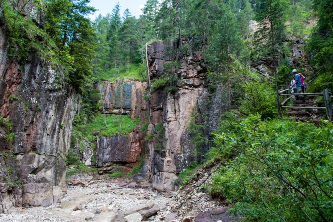 Im Bletterbach beim Taubenleck