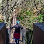 Hängebrücke in Altenburg auf dem Weg zur Ruine St. Peter