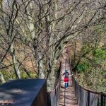 Hängebrücke in Altenburg auf dem Weg zur Ruine St. Peter