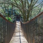 Hängebrücke in Altenburg auf dem Weg zur Ruine St. Peter