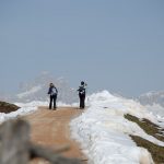 Schneewandern in Maria Weißenstein mit Blick auf den Rosengarten