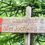 Grauner Jochweg, Wegweiser