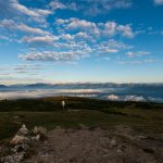 Sonnenaufgang am Roen-Blick zur Brenta Gruppe