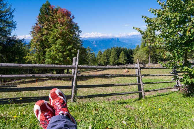 Ausblick von der Schmieder Alm auf den Gantkofel