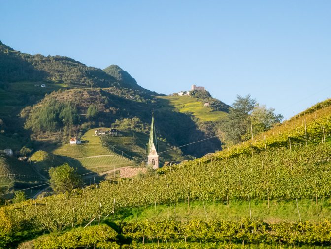 Blick von der Oswaldpromenade Richtung Burg Rafenstein