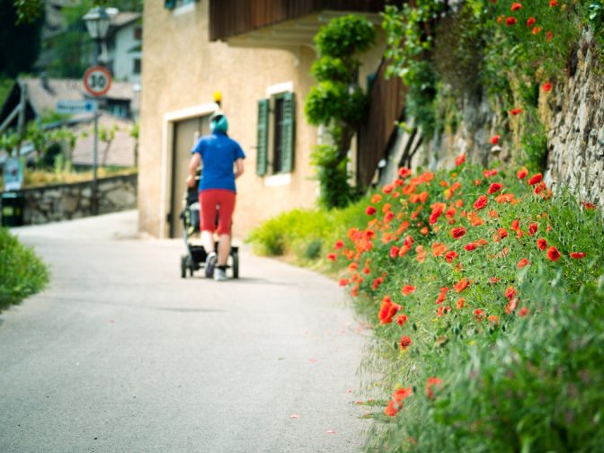 Mohnblumen am Runggnerweg beim Übergang zur Obergasse