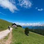 Blick zum Latemar und Rosengarten