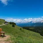 Blick zum Latemar und Rosengarten