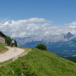 Blick vom Jochgrim zum Latemar und Rosengarten