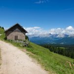 Blick zum Latemar und Rosengarten