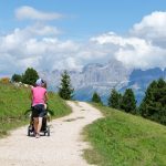 Blick zum Latemar und Rosengarten