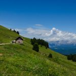 Blick zum Latemar und Rosengarten