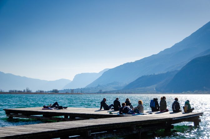 Kalterer See mit Blick auf Tramin