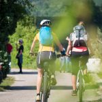 Rad fahren am Weinwandertag