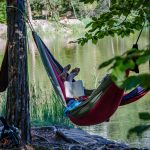 Abhängen in der Hängematte am SEE