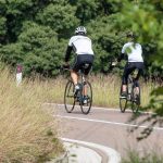 Radfahrer auf dem Weg zum Kreithsattel