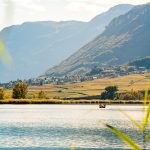 Blick über den Kalterer See nach Tramin