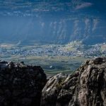 Blick von Castelfeder nach Tramin