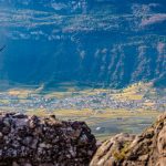 Blick von Castelfeder nach Tramin