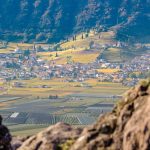 Blick von Castelfeder nach Tramin